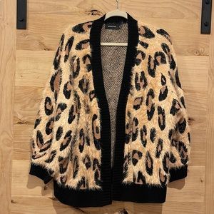 MinkPink- Leopard Cardigan - size S/M - super soft!